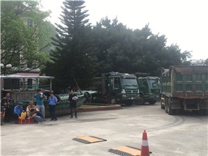 TP HẠ LONG TẠM GIỮ 16 XE TẢI CHỞ ĐẤT ĐÁ, VẬT LIỆU RỜI SAI QUY ĐỊNH
