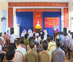 ĐỒNG CHÍ NGUYỄN VĂN ĐỌC TIẾP XÚC CỬ TRI PHƯỜNG CAO THẮNG, HÀ LẦM
