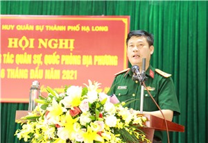 Ban CHQS thành phố: Sơ kết công tác quân sự, quốc phòng địa phương 6 tháng đầu năm 2021