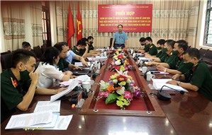BTV Thành ủy - BTV Đảng ủy quân sự tỉnh phối hợp giám sát Đảng bộ BCH Quân sự thành phố về thực hiện nhiệm vụ quốc phòng, quân sự địa phương