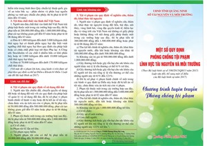Một số quy định phòng chống tội phạm lĩnh vực tài nguyên và môi trường