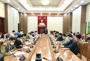 Hội nghị giao ban giữa Thường trực Thành ủy với các đồng chí Bí thư chi bộ, Trưởng thôn (khu), Trưởng ban công tác mặt trận quý I/2022