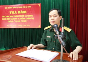 Ban CHQS TP tọa đàm “Tự soi, tự sửa”
