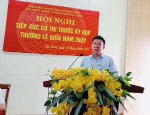 Đại biểu HĐND tỉnh và đại biểu HĐND thành phố tiếp xúc cử tri trước kỳ họp thường lệ giữa năm 2022.