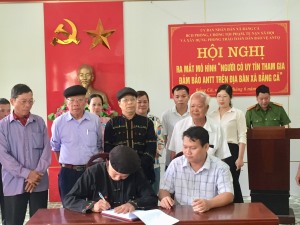 Ra mắt mô hình “Người có uy tín tham gia đảm bảo ANTT trên địa bàn xã Bằng Cả”