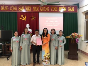  Xã Dân Chủ tổ chức Lễ công bố Quyết định thành lập Chi bộ trạm Y tế