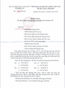 Lữ đoàn 170 thông báo bắn đạn thật trên biển.