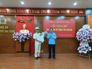 Bổ nhiệm Thượng tá Nguyễn Duy Dũng giữ chức vụ Trưởng Công an TP Hạ Long