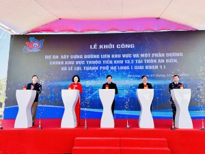 TP Hạ Long: Khởi công 2 tuyến đường giao thông trọng điểm