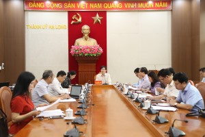 Thường trực Thành ủy nghe báo cáo tình hình thực hiện dự toán thu, chi ngân sách và đầu tư xây dựng cơ bản năm 2023
