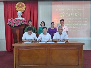 Phường Hồng Hải tổ chức ký cam kết về đảm bảo trật tự đô thị, vệ sinh môi trường trên địa bàn phường