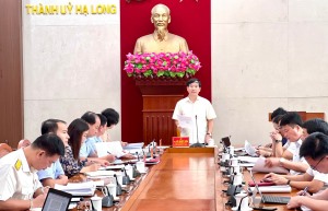Thường trực Thành ủy Hạ Long họp giao ban công tác tuần từ ngày 5.9 - 10.9.2023 nghe và cho ý kiến vào 1 số nội dung 