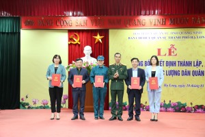 Công quyết định thành lập và bổ nhiệm cán bộ lực lượng DQTV