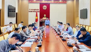 Giao ban thành viên UBND thành phố 