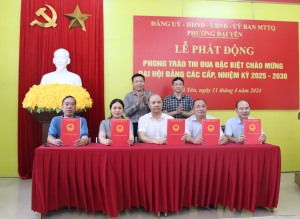 Phường Đại Yên phát động thi đua đặc biệt chào mừng Đại hội Đảng các cấp nhiệm kỳ 2025-2030