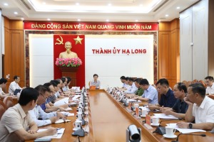 Thường trực Thành ủy nghe và cho ý kiến vào báo cáo tiến độ triển khai Chương trình Carnaval Hạ Long năm 2024